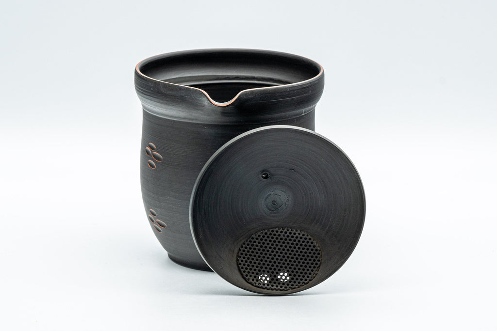 Japanese Chaho - 石龍 Uemura Hiroyuki - Sekiryu Kiln - Black Kurodei Tokoname-yaki Sasame Teapot - 300ml