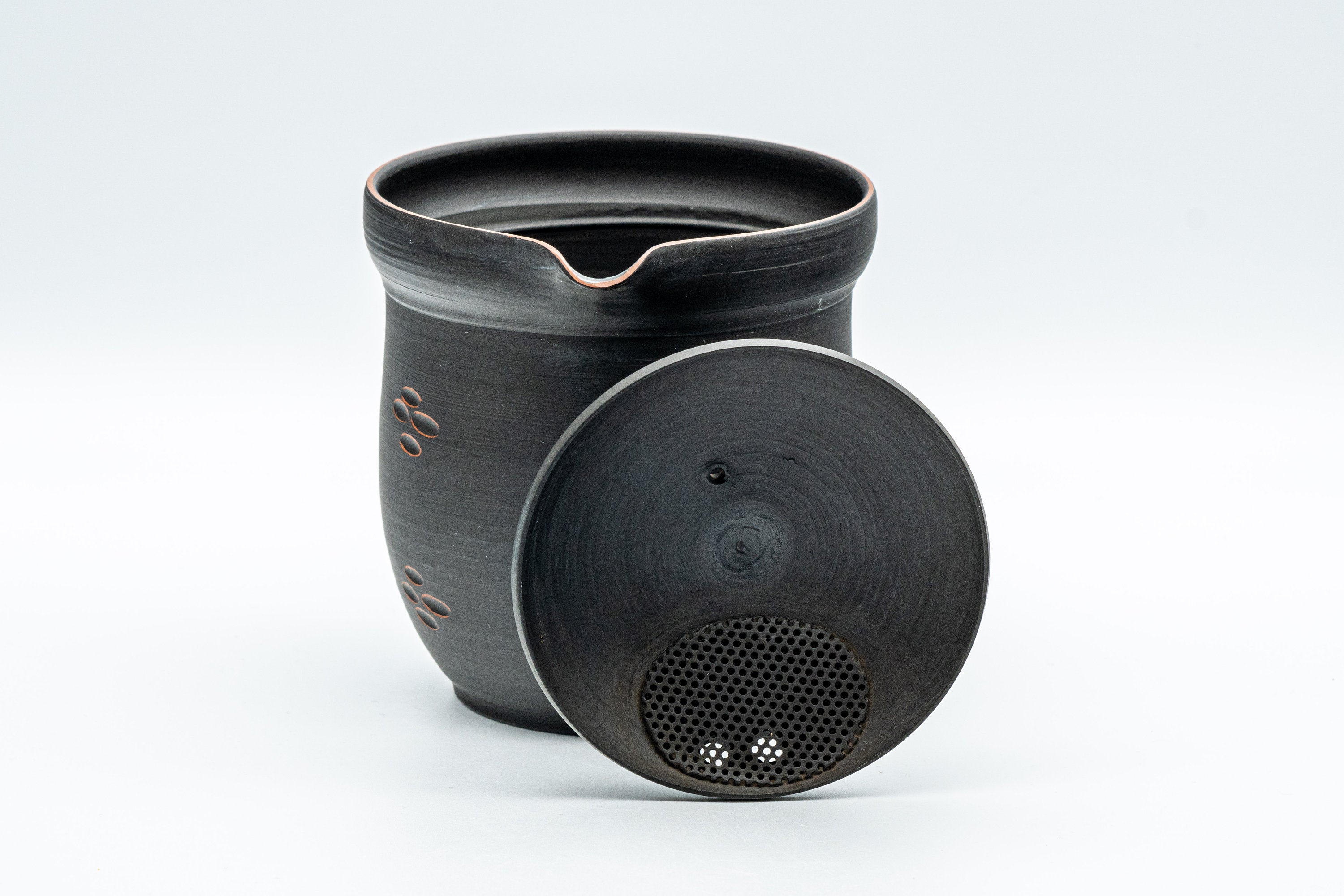 Japanese Chaho - 石龍 Uemura Hiroyuki - Sekiryu Kiln - Black Kurodei Tokoname-yaki Sasame Teapot - 300ml