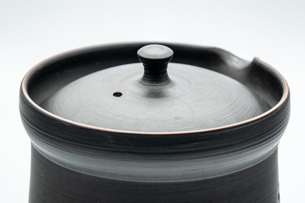 Japanese Chaho - 石龍 Uemura Hiroyuki - Sekiryu Kiln - Black Kurodei Tokoname-yaki Sasame Teapot - 300ml