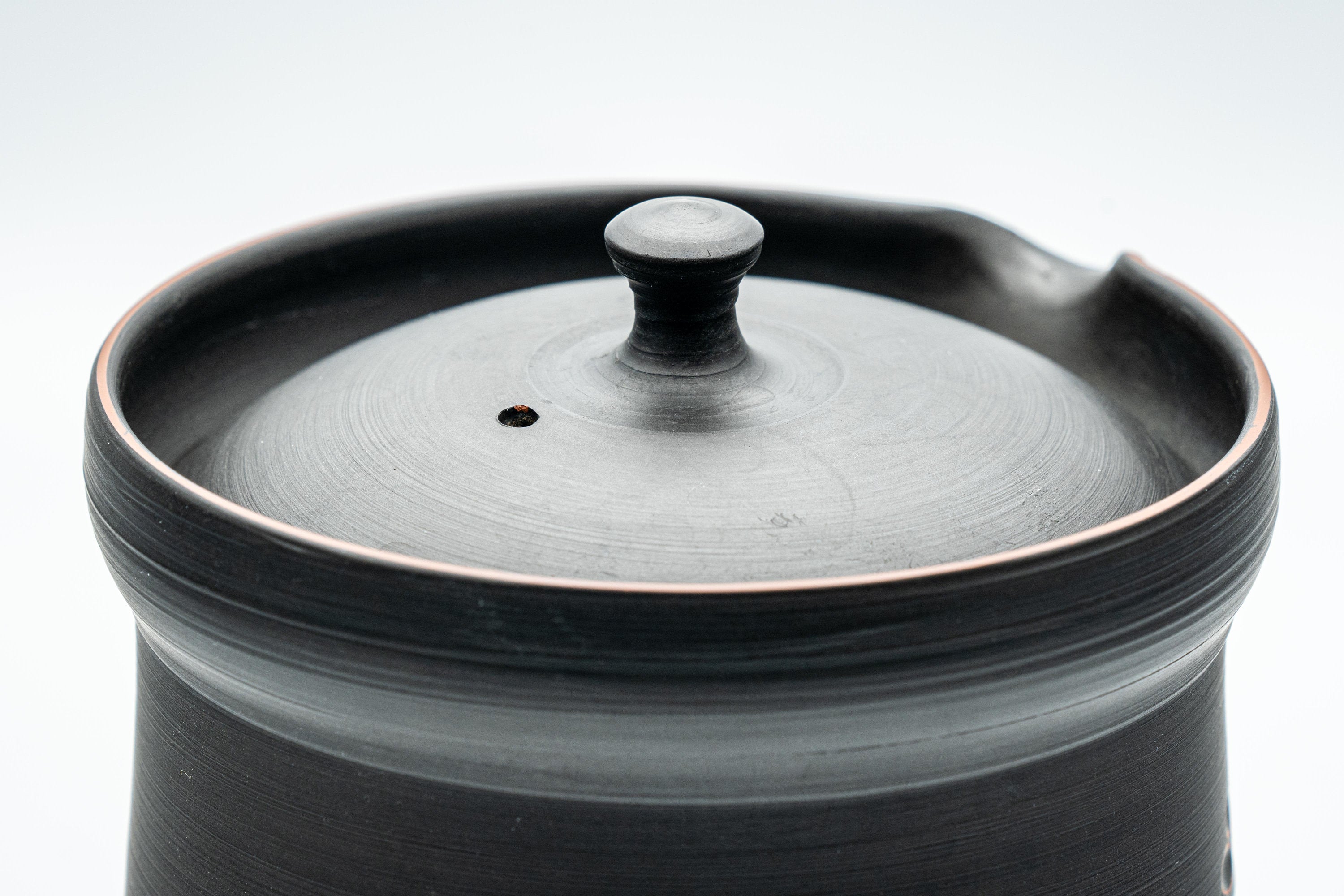 Japanese Chaho - 石龍 Uemura Hiroyuki - Sekiryu Kiln - Black Kurodei Tokoname-yaki Sasame Teapot - 300ml