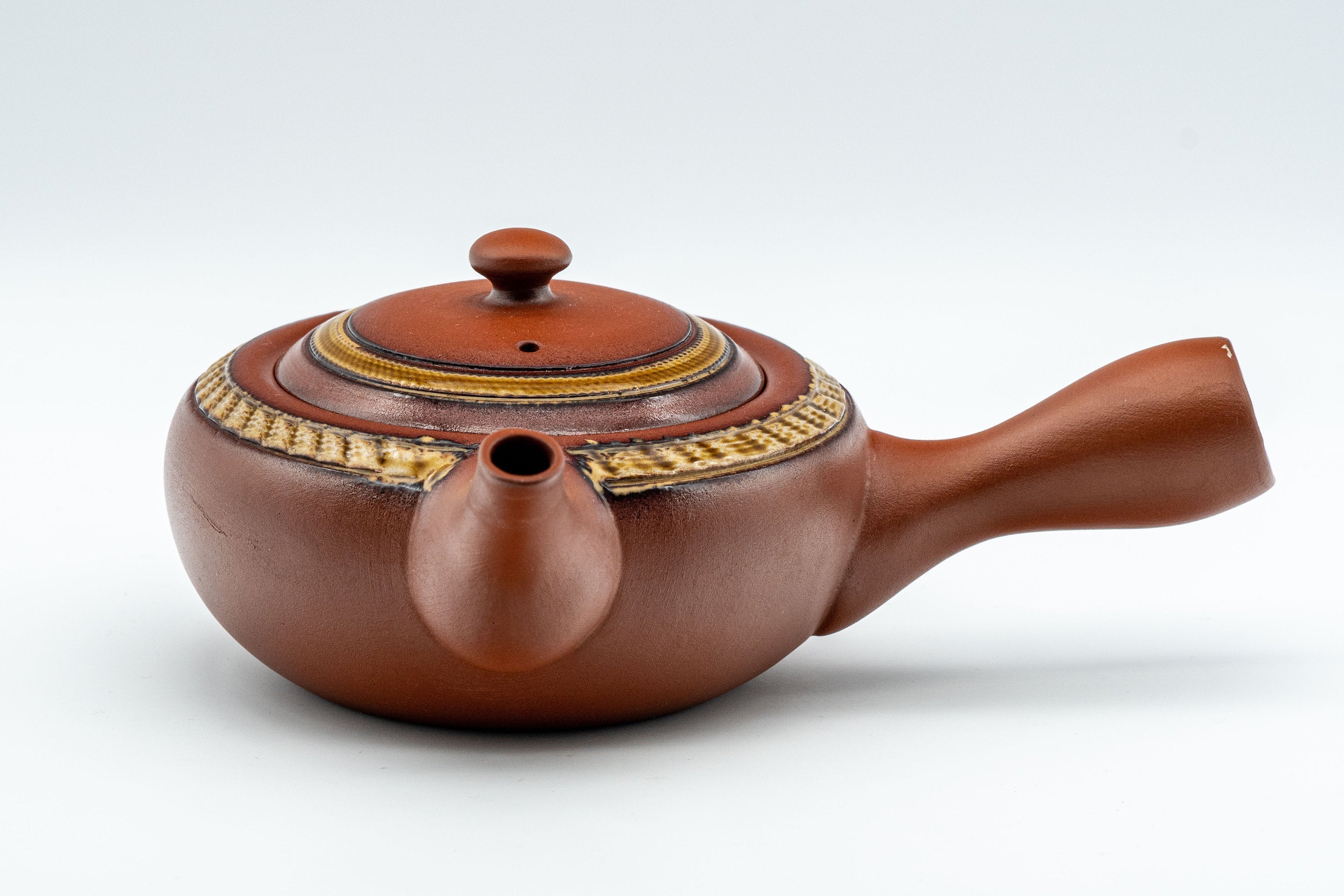 Japanese Tea Set - Tokoname-yaki Debeso Kyusu with 3 Yunomi