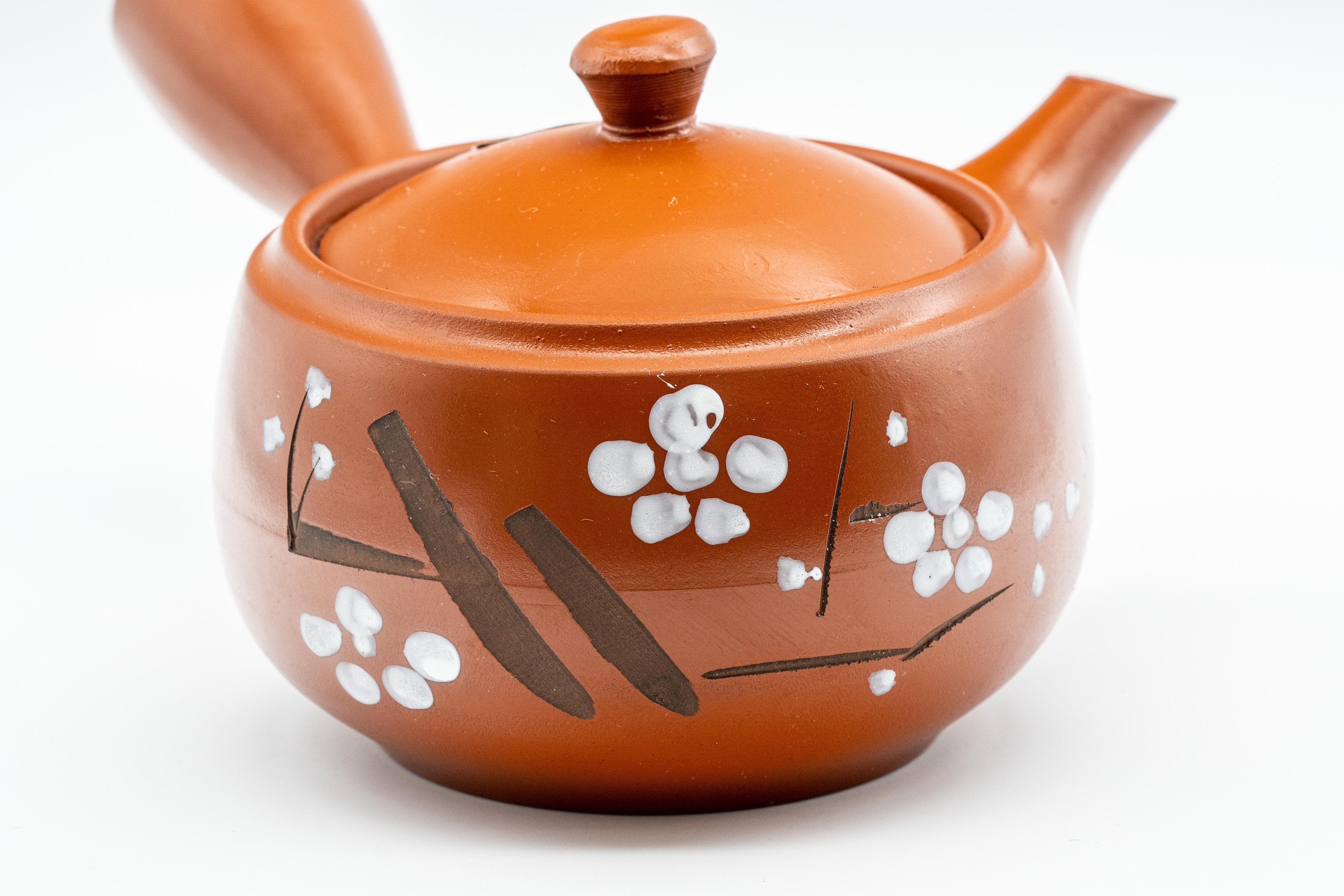 Japanese Kyusu - Plum Blossoms Tokoname-yaki Teapot - 350ml