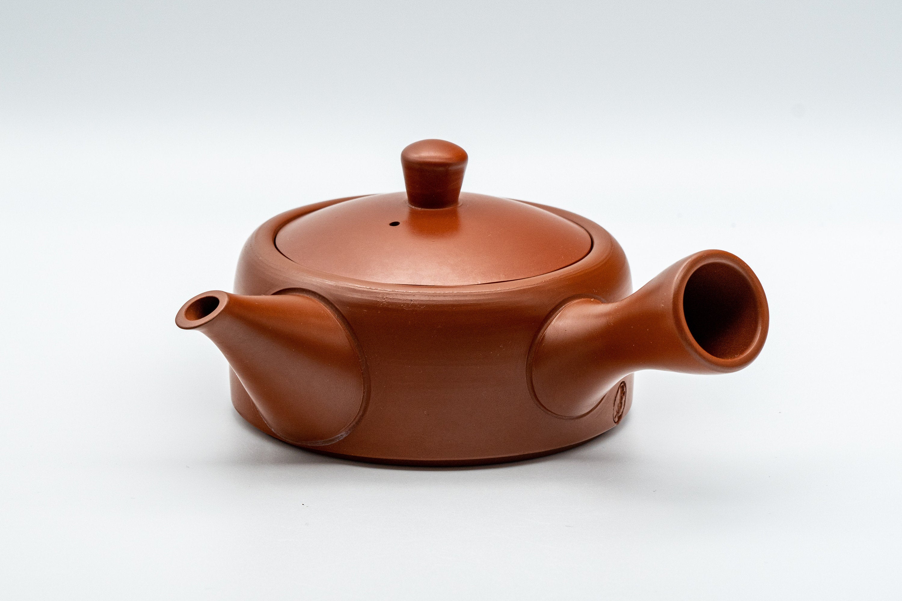 Japanese Kyusu - 玉光 Gyokko Nerikomi Striped Tokoname-yaki Debeso Teapot - 190ml