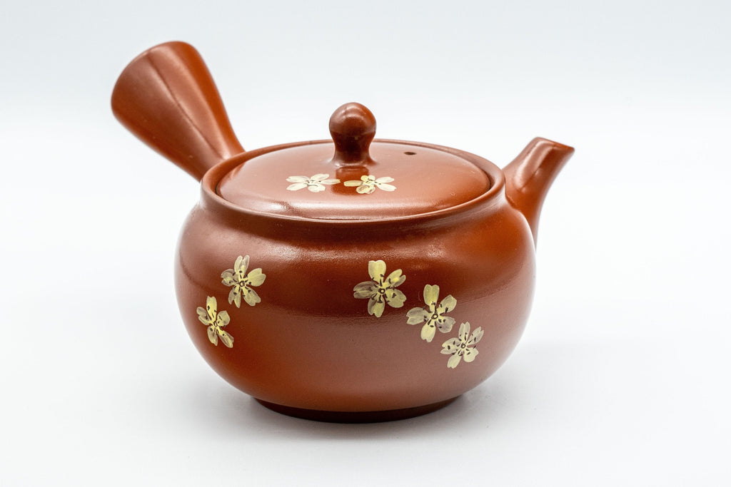 Japanese Kyusu - 宗山窯 Sakura Tokoname-yaki Obi-ami Teapot - 330ml