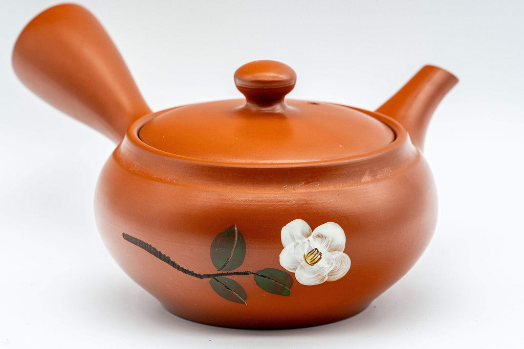 Japanese Kyusu - 華仙 Kasen Floral Tokoname-yaki Teapot - 200ml