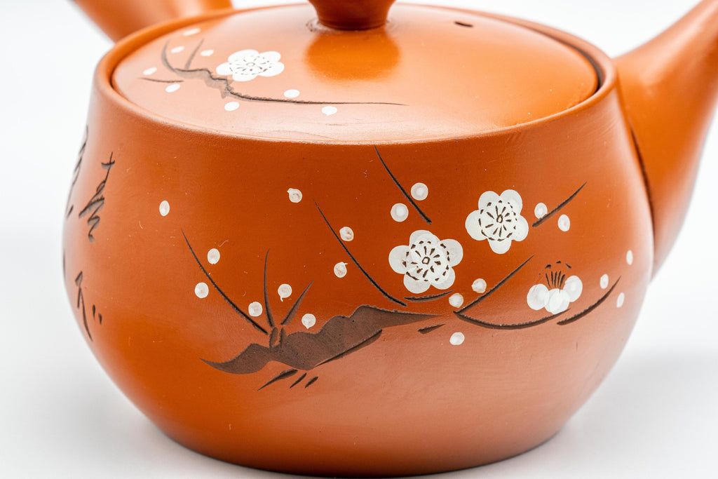 Japanese Kyusu - 義仙 Gisen Morishita Calligraphy Ume Tokoname-yaki Teapot - 300ml