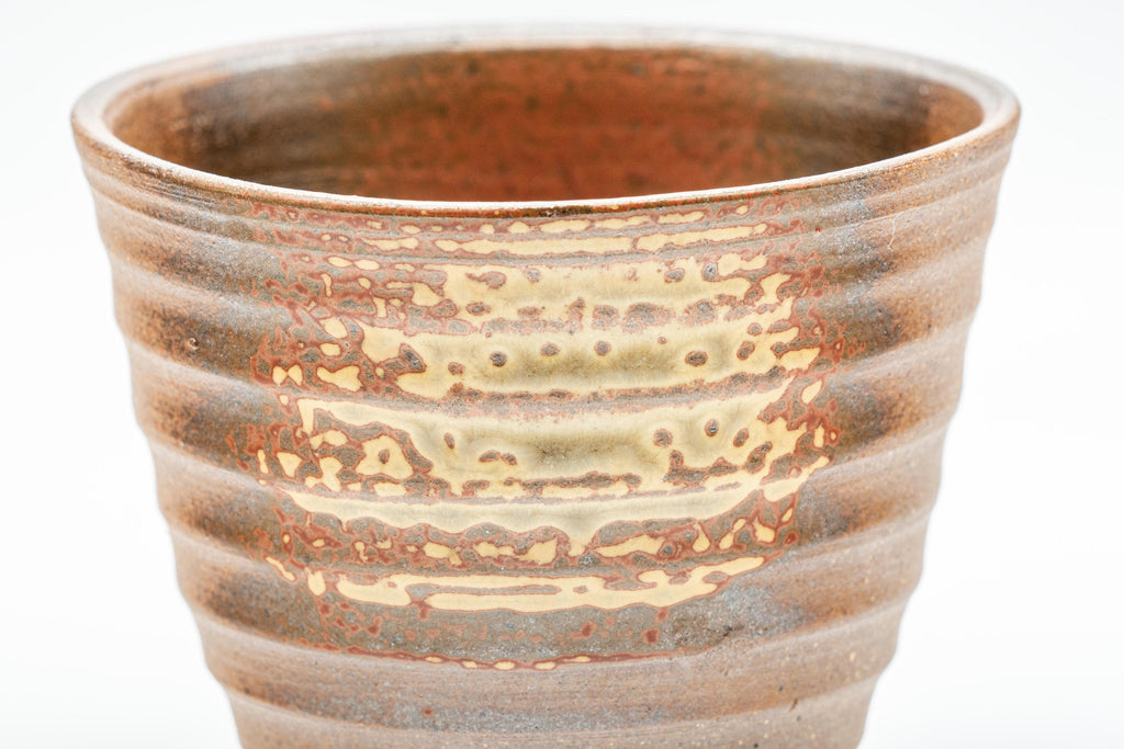 Japanese Teacups - Pair of Ido-gata Shigaraki-yaki Yunomi - 175ml