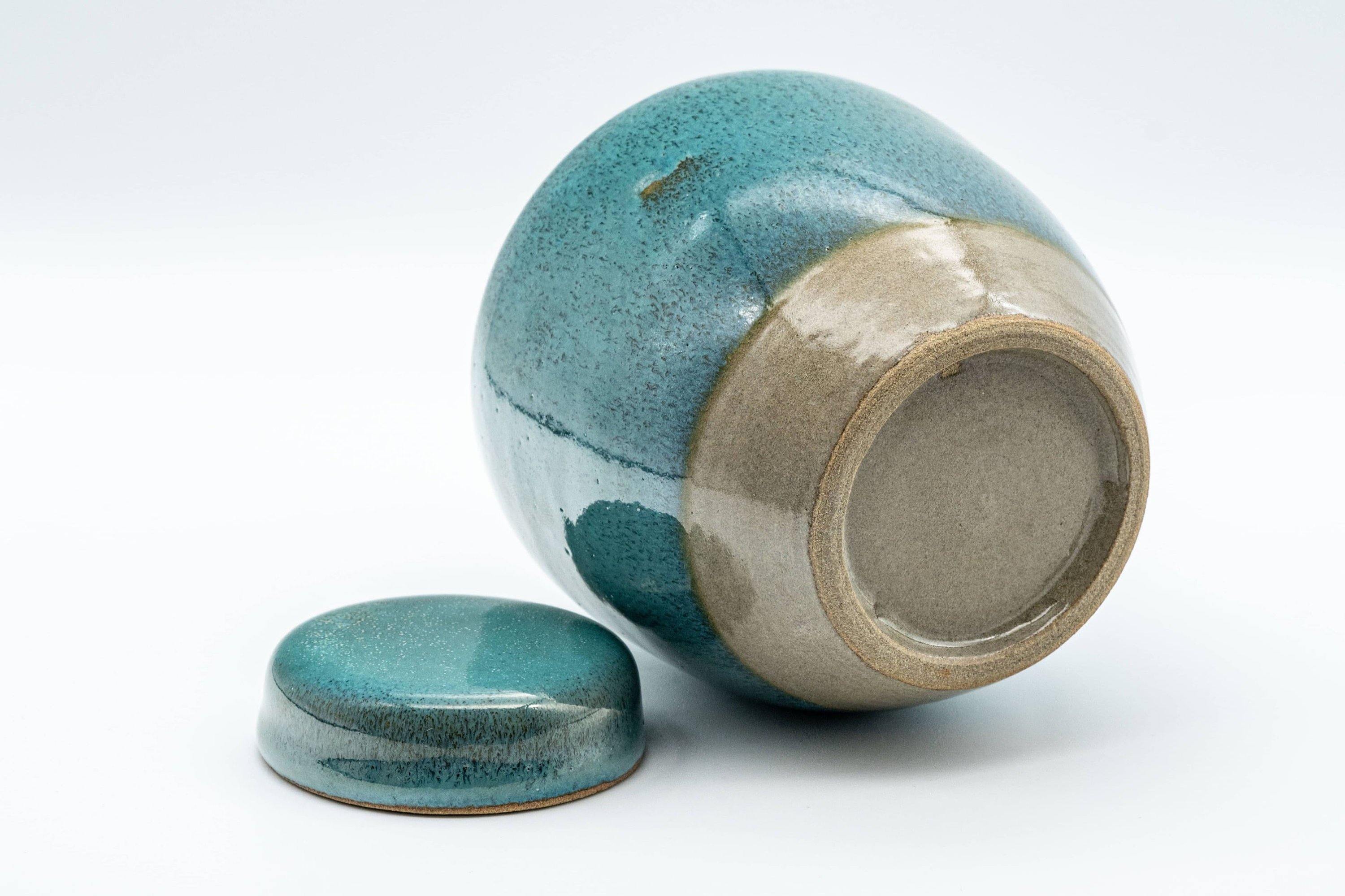 Japanese Chatsubo - Turquoise Agano-yaki Tea Jar - 400ml