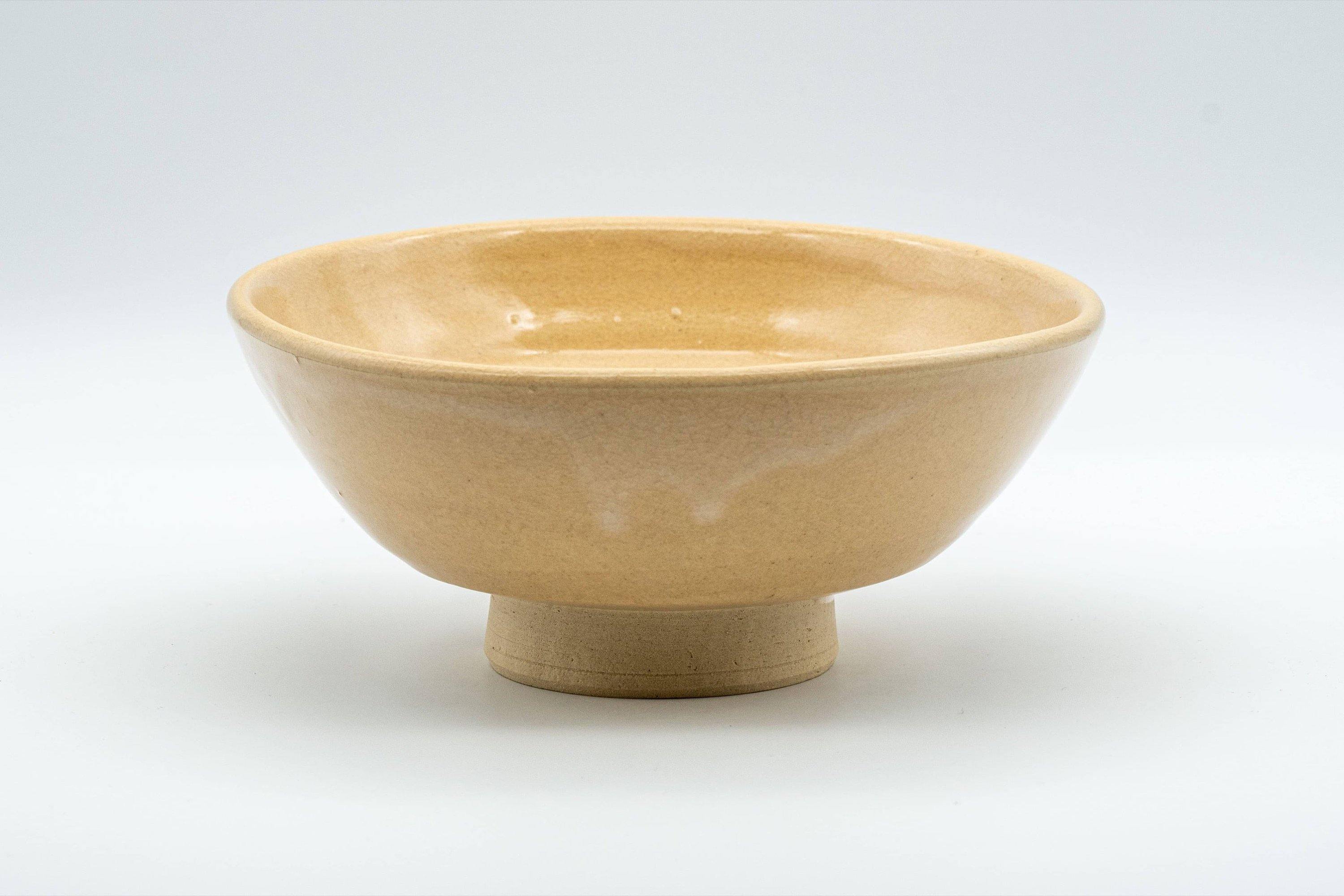 Japanese Matcha Bowl - Beige Hira-gata Hagi-yaki Natsu Summer Chawan - 250ml