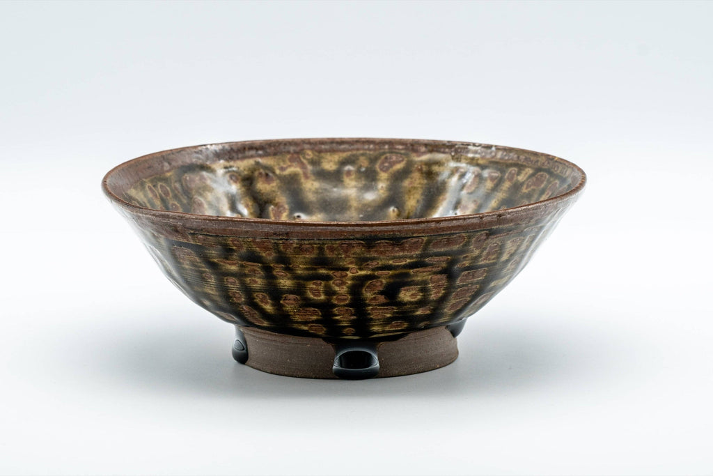 Japanese Matcha Bowl - Drip-Glazed Hira-gata Chawan - 200ml
