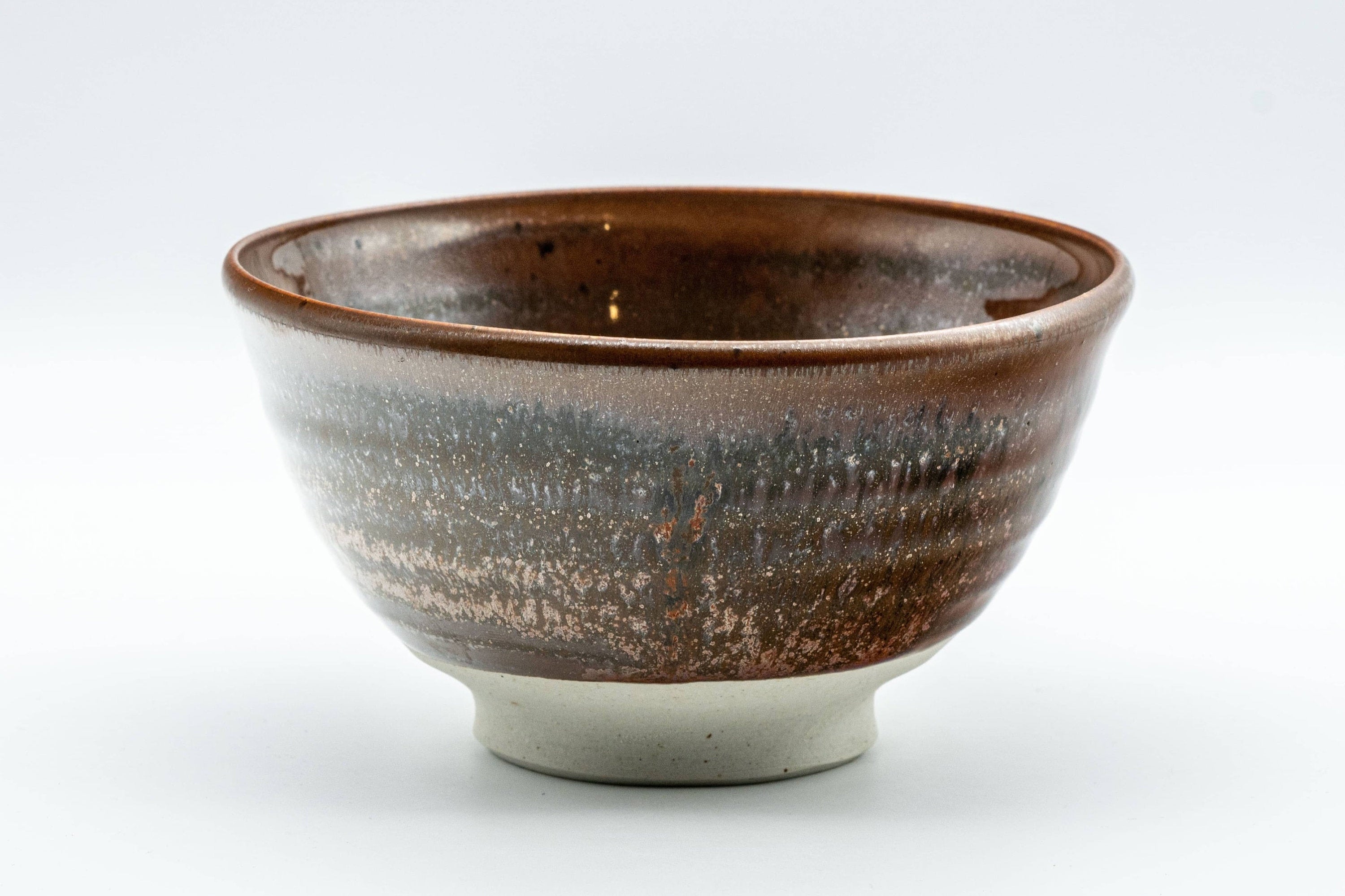 Japanese Matcha Bowl - Red Tenmoku Glazed Sugi-nari Chawan - 350ml