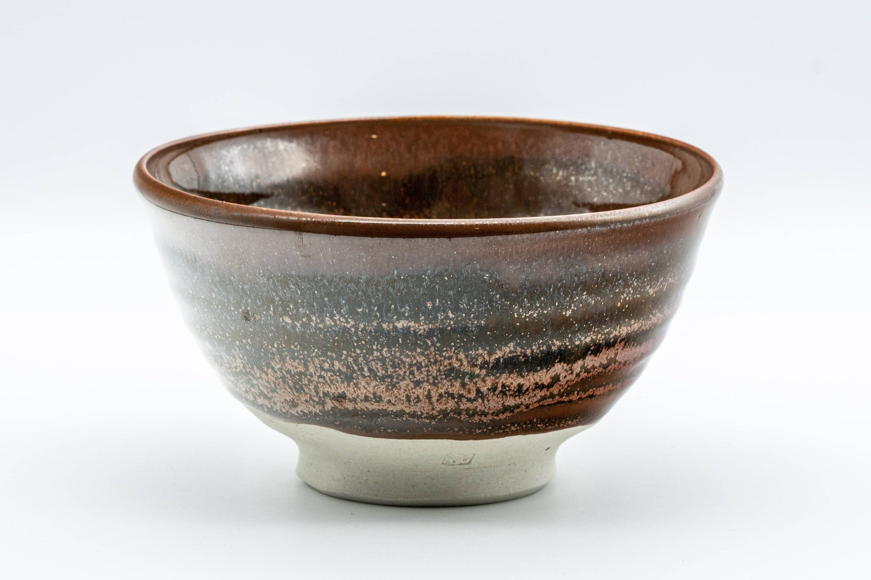 Japanese Matcha Bowl - Red Tenmoku Glazed Sugi-nari Chawan - 350ml