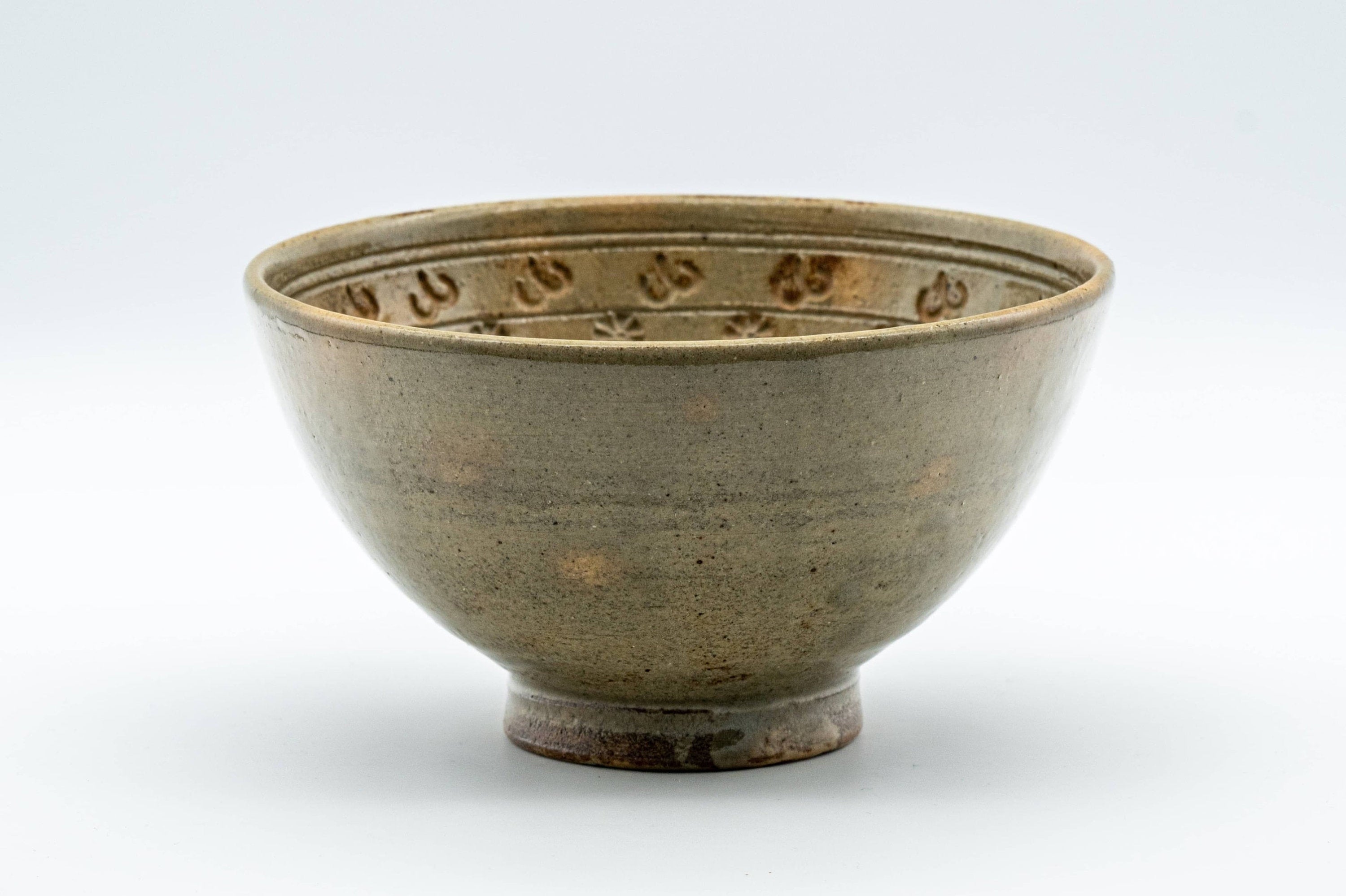 Japanese Matcha Bowl - Floral Gohonte Sugi-nari Chawan - 350ml