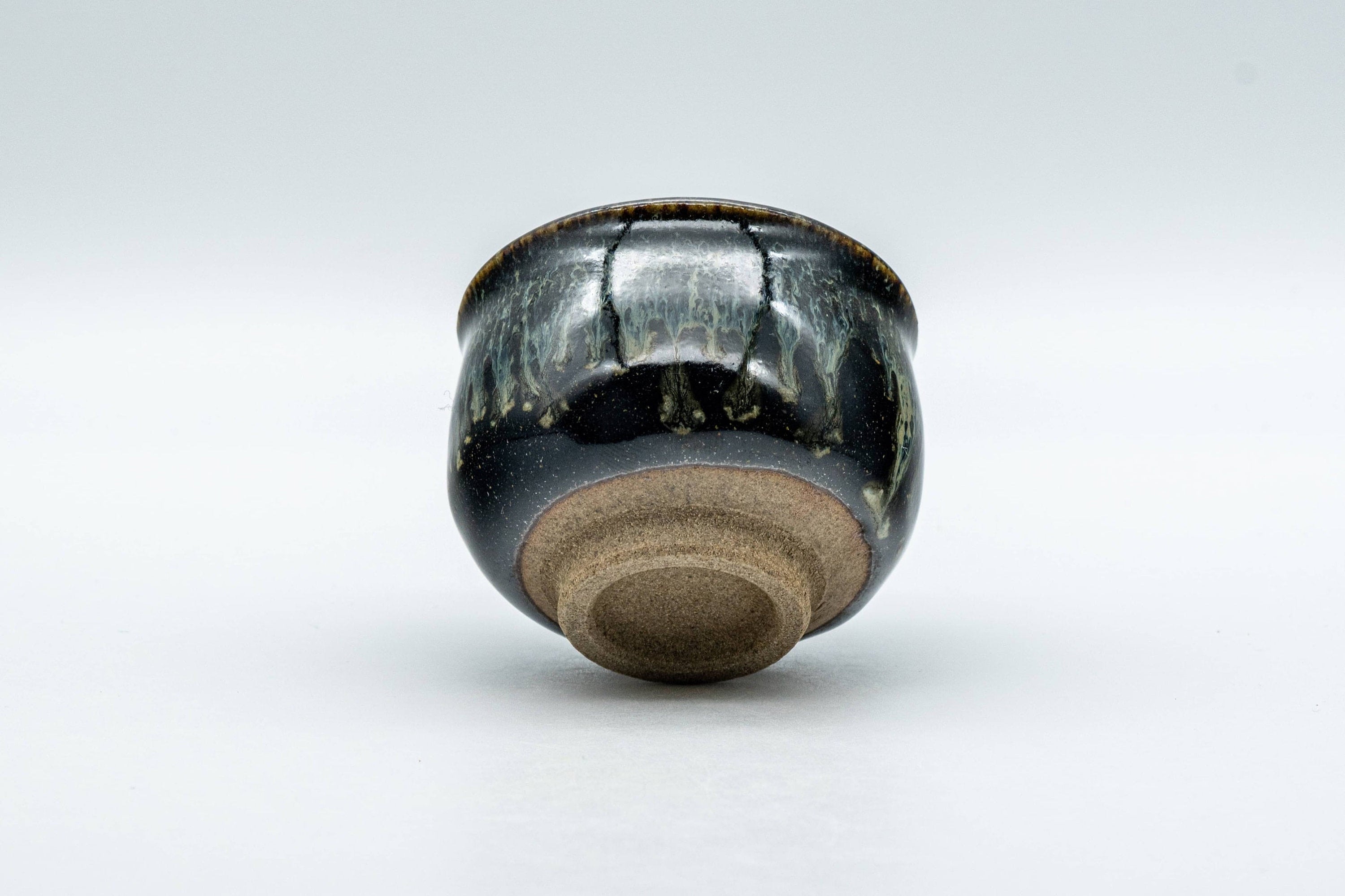 Japanese Teacup - Dojimari-gata Tenmoku Nagashi Glazed Guinomi - 40ml