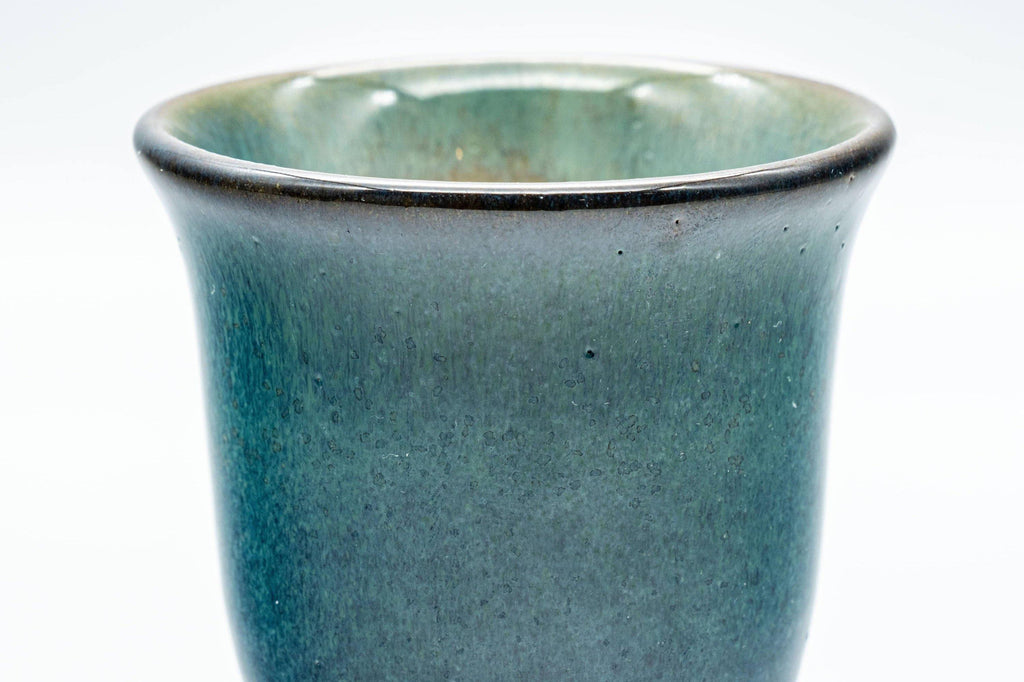 Japanese Teacups - Pair of Blue Turquoise Yunomi - 60ml