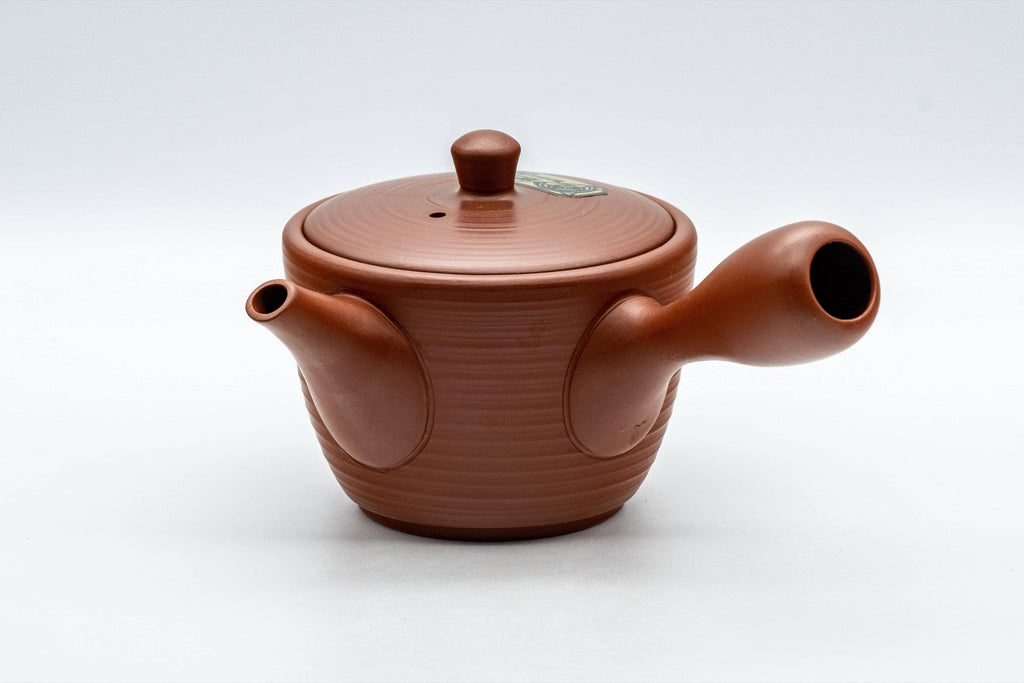 Japanese Kyusu - Classic Tokoname-yaki Ribbed Teapot with Fine Mesh Strainer - 200ml
