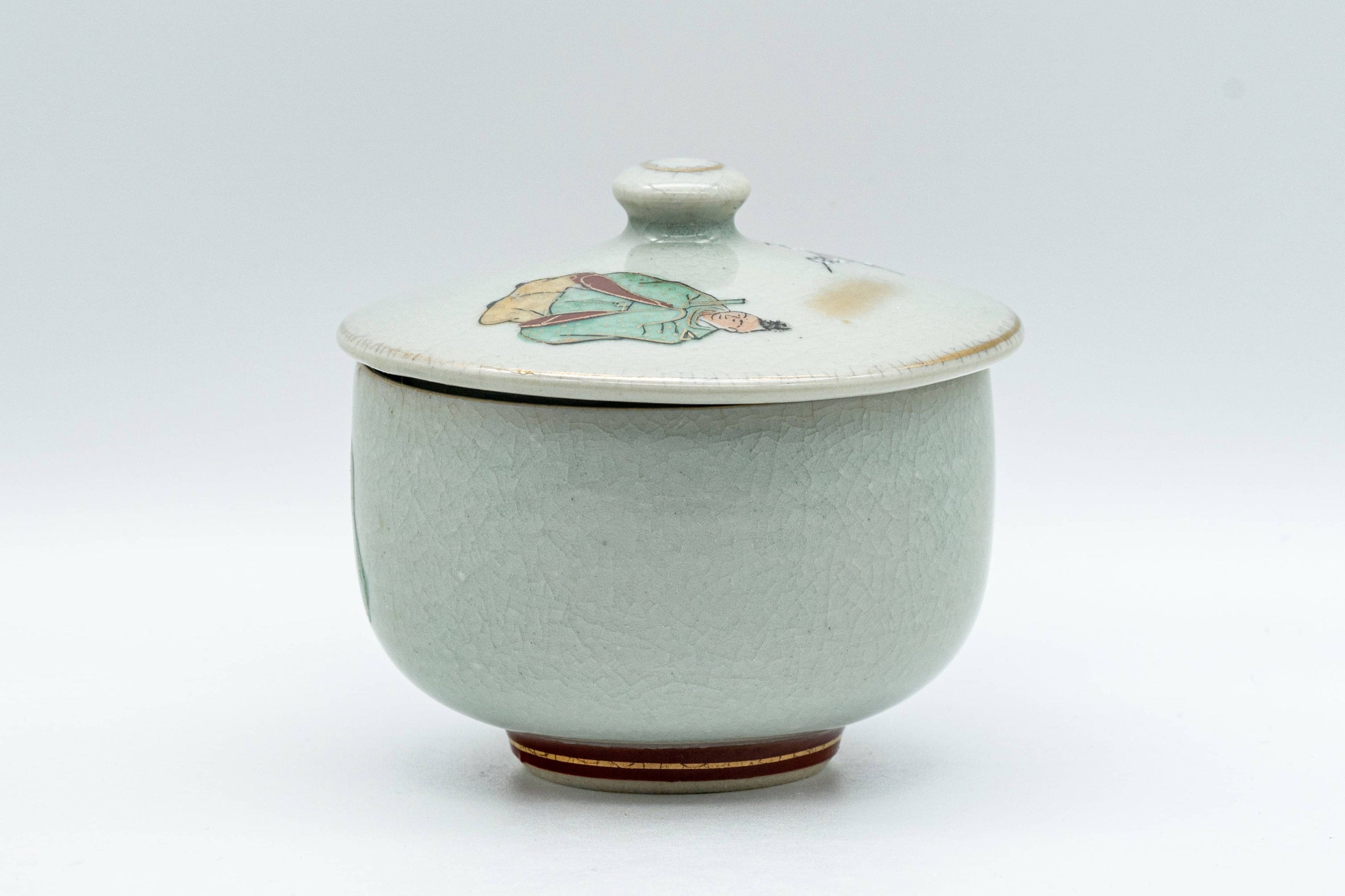 Japanese Tea Set - Kutani-yaki Teapot and Matching Lidded Cup