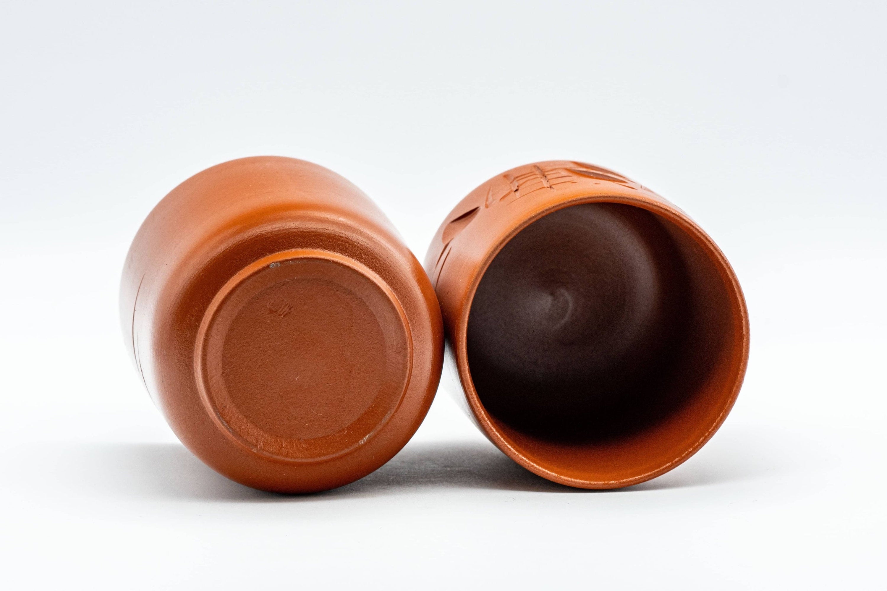 Japanese Teacup - Pair of Bamboo Tokoname-yaki Yunomi - 140ml