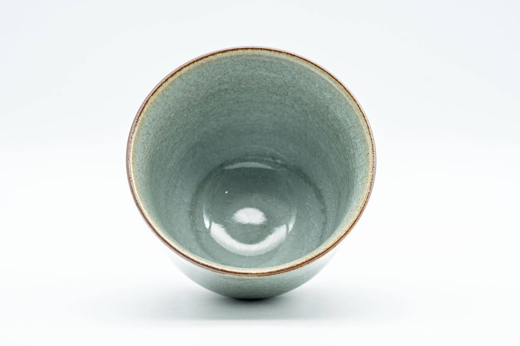Japanese Teacup - Egret Snowflake Celadon Glazed Yunomi - 140ml