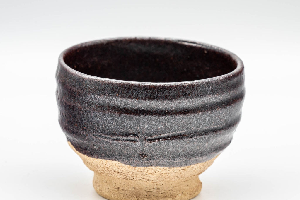 Japanese Teacup - Purple Glazed Spiral Yunomi - 100ml
