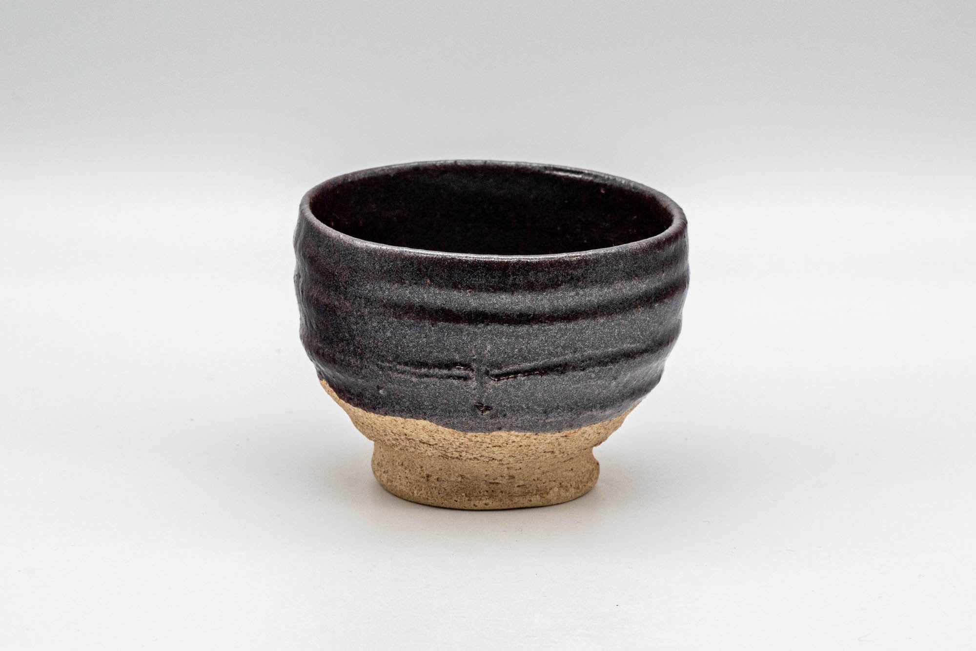 Japanese Teacup - Purple Glazed Spiral Yunomi - 100ml