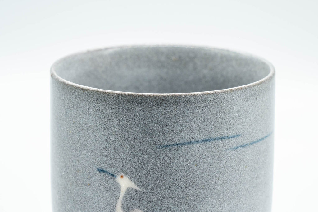 Japanese Teacup - Egret Matte Blue Glazed Yunomi  - 170ml