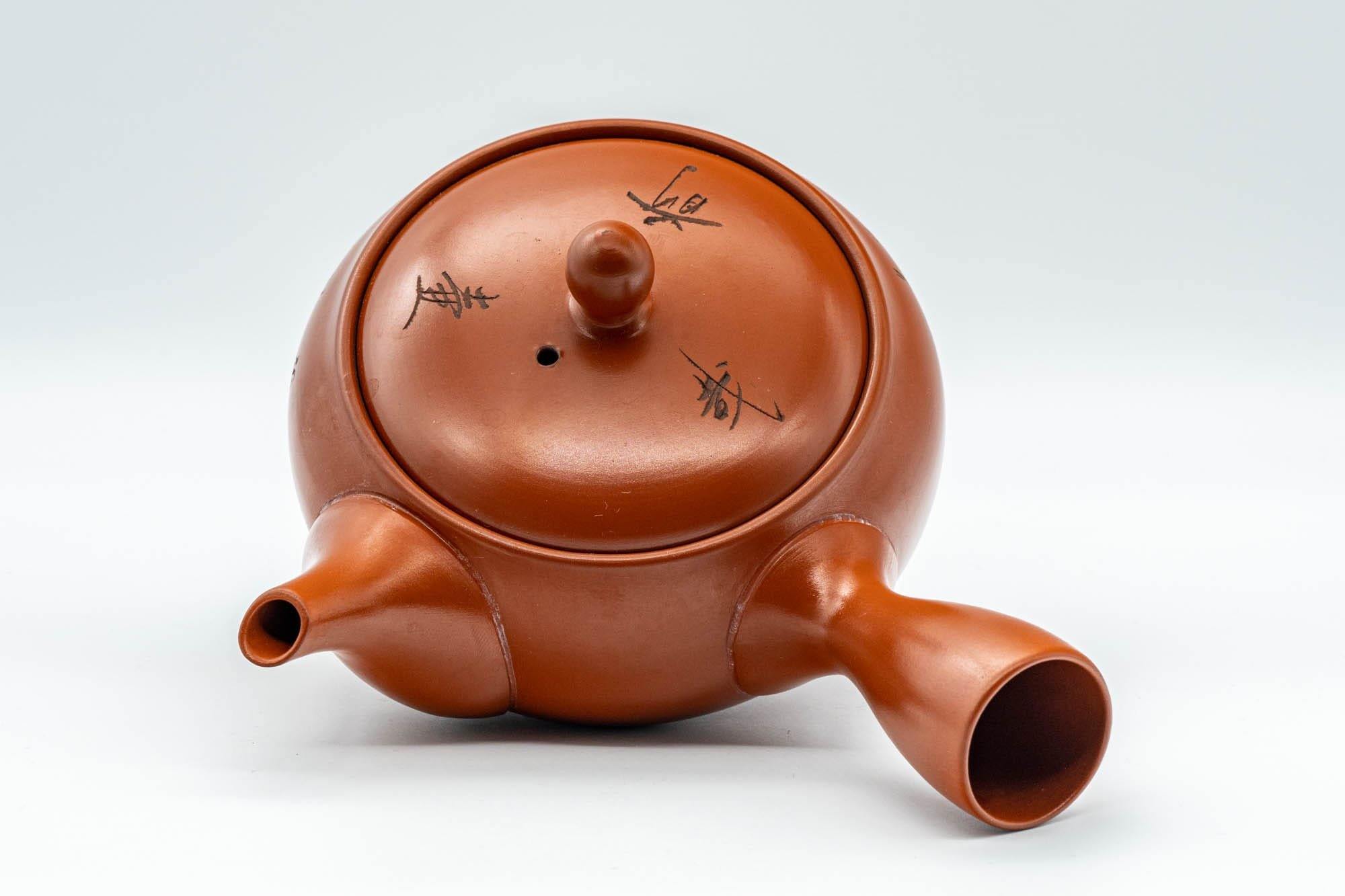 Japanese Kyusu - 弘洋 Koyo Konishi Kanji Engraved Tokoname-yaki Debeso Teapot - 350ml