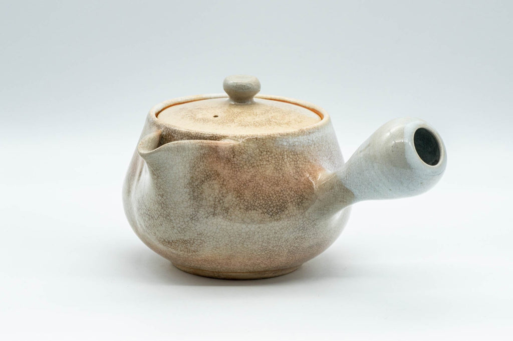 Japanese Kyusu - 天鵬山 Tsubaki Kiln Hagi-yaki Do-ake Teapot - 290ml