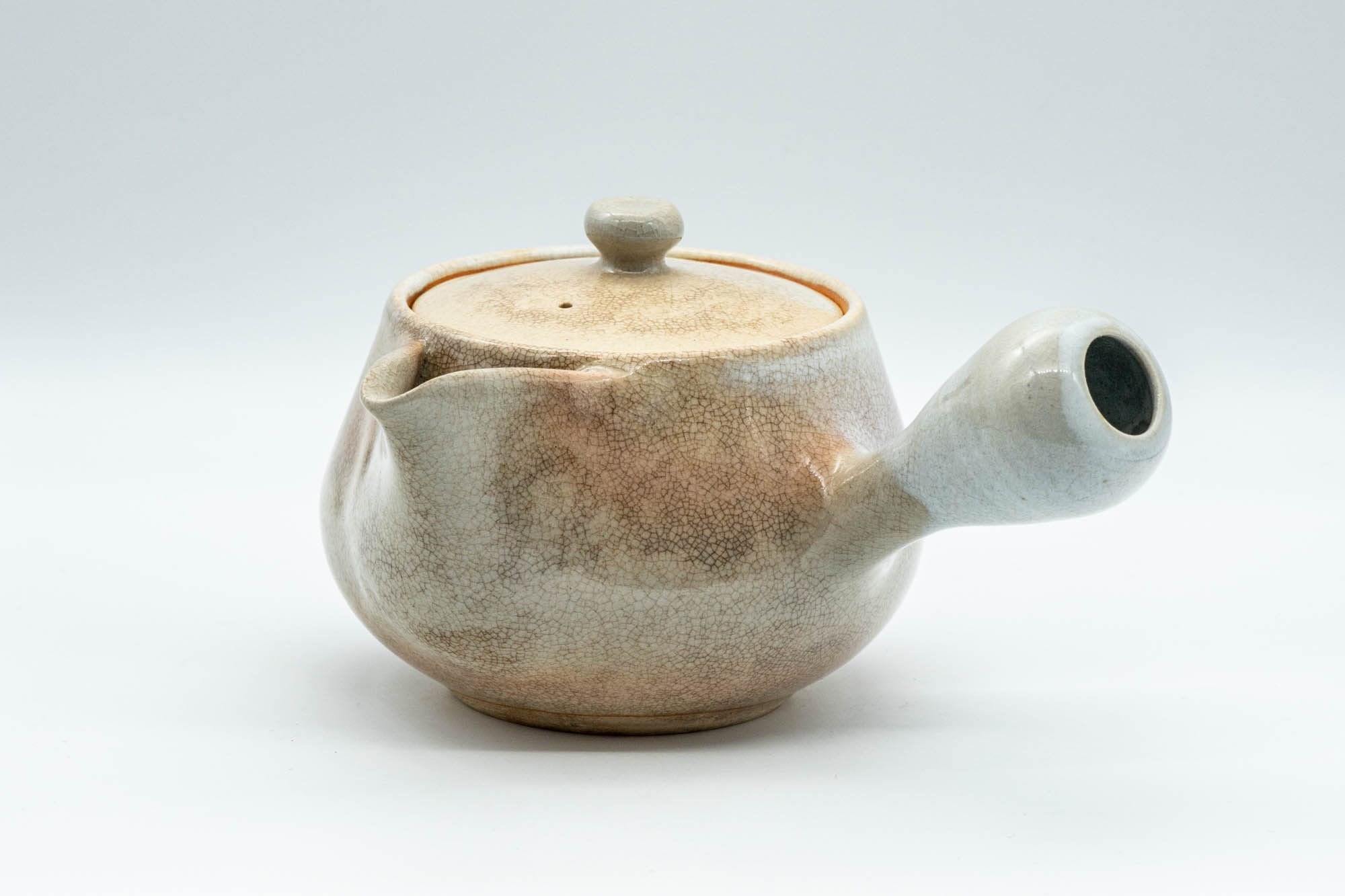 Japanese Kyusu - 天鵬山 Tsubaki Kiln Hagi-yaki Do-ake Teapot - 290ml