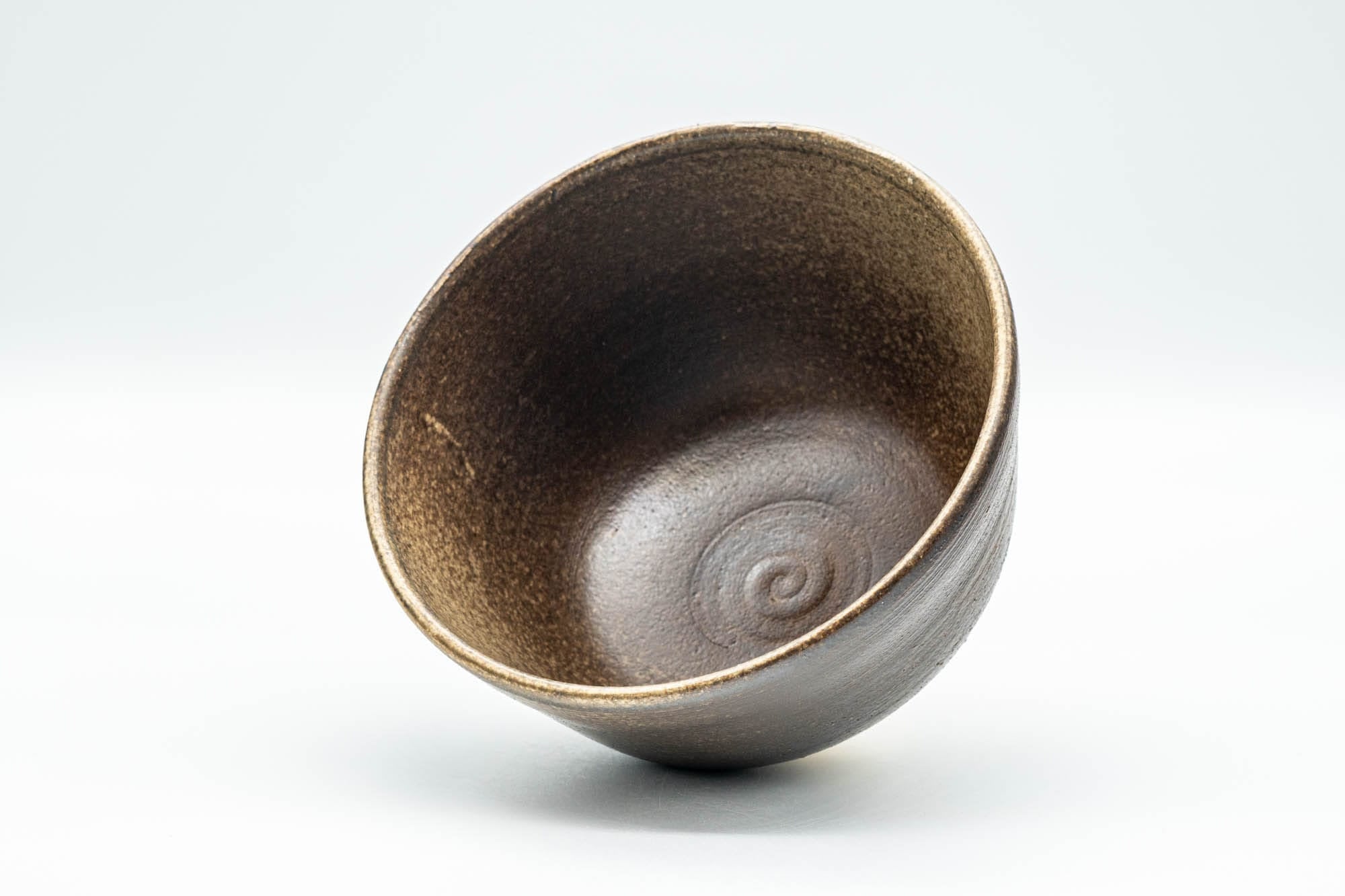 Japanese Matcha Bowl - Matte Brown Glazed Chawan - 450ml