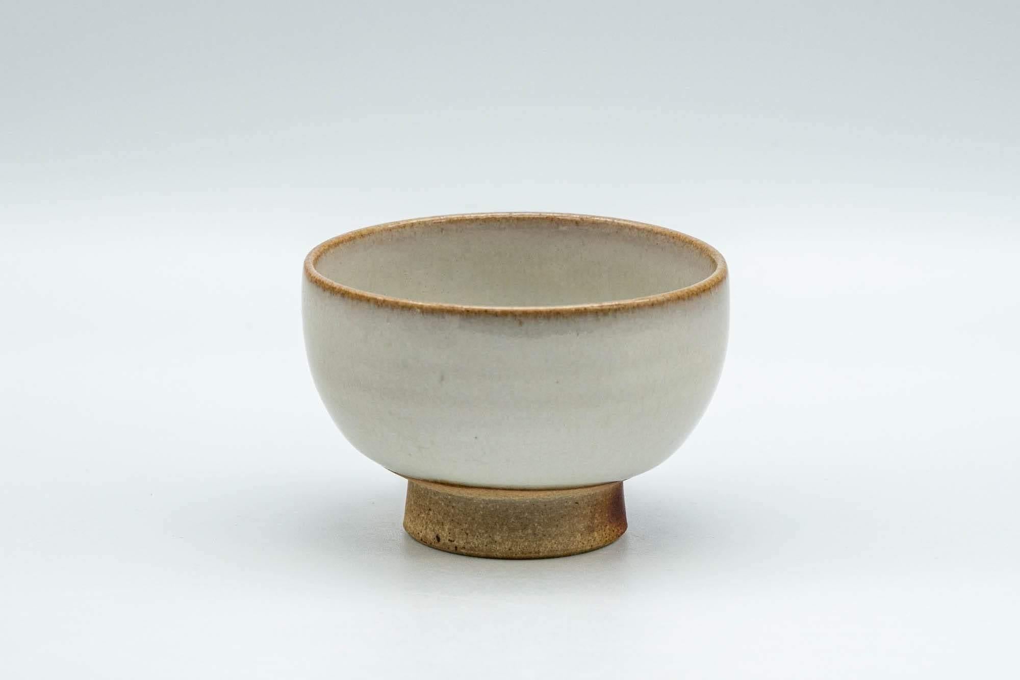 Japanese Teacup - White Glazed Wan-nari Guinomi - 45ml