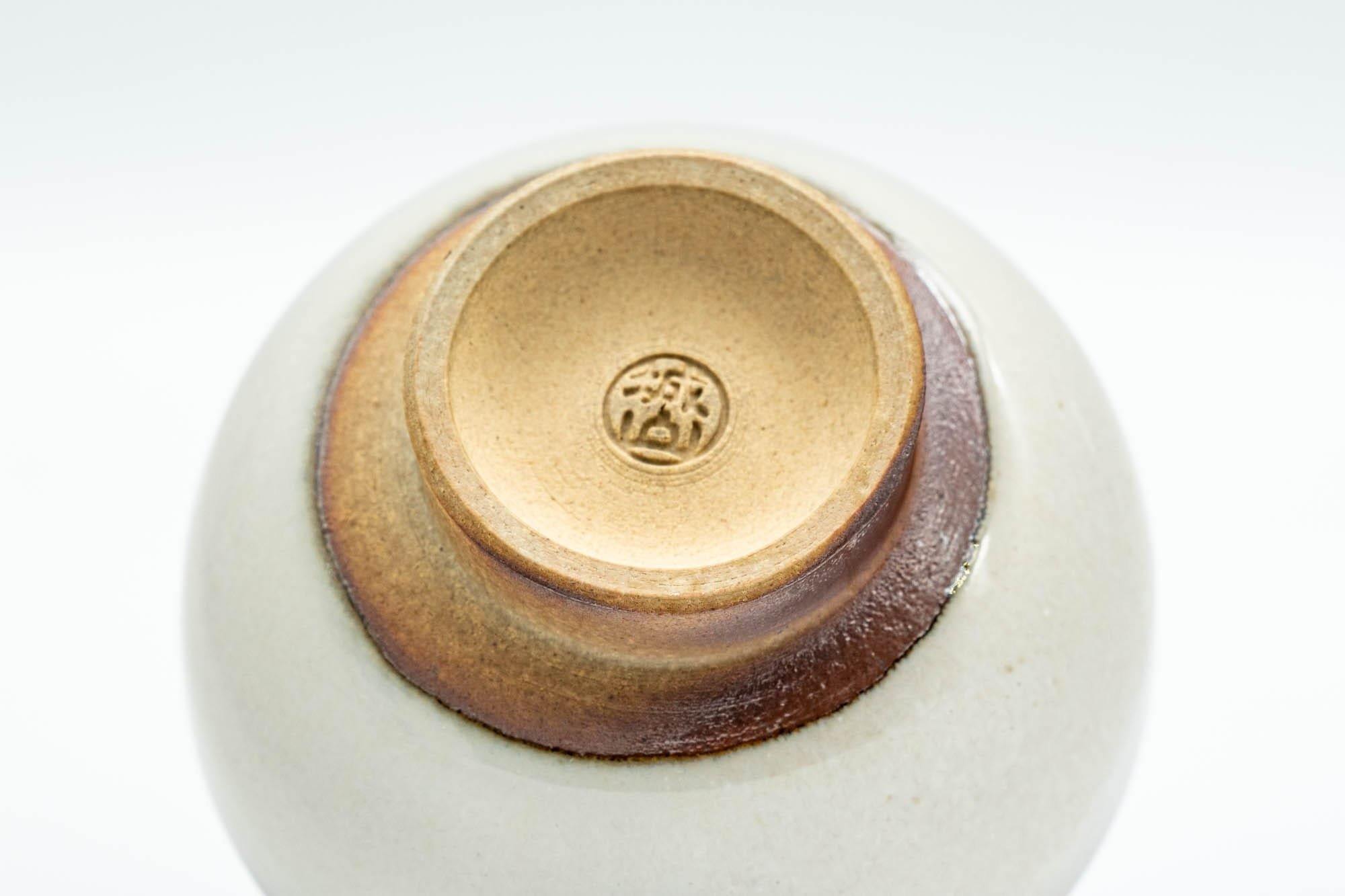 Japanese Teacup - White Glazed Wan-nari Guinomi - 45ml