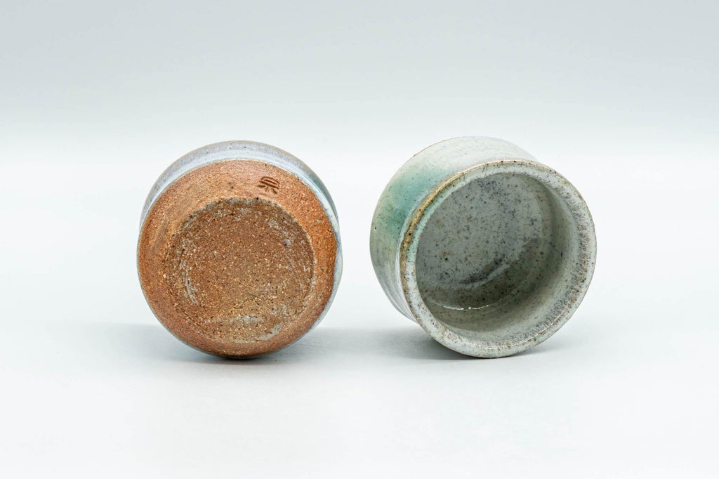 Japanese Teacups - Pair of Hare's Fur Glazed Guinomi - 40ml
