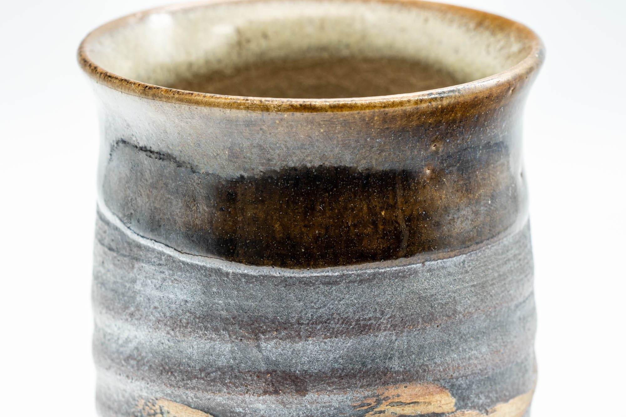 Japanese Teacup - Brown Glossy and Matte Glazed Yunomi - 150ml