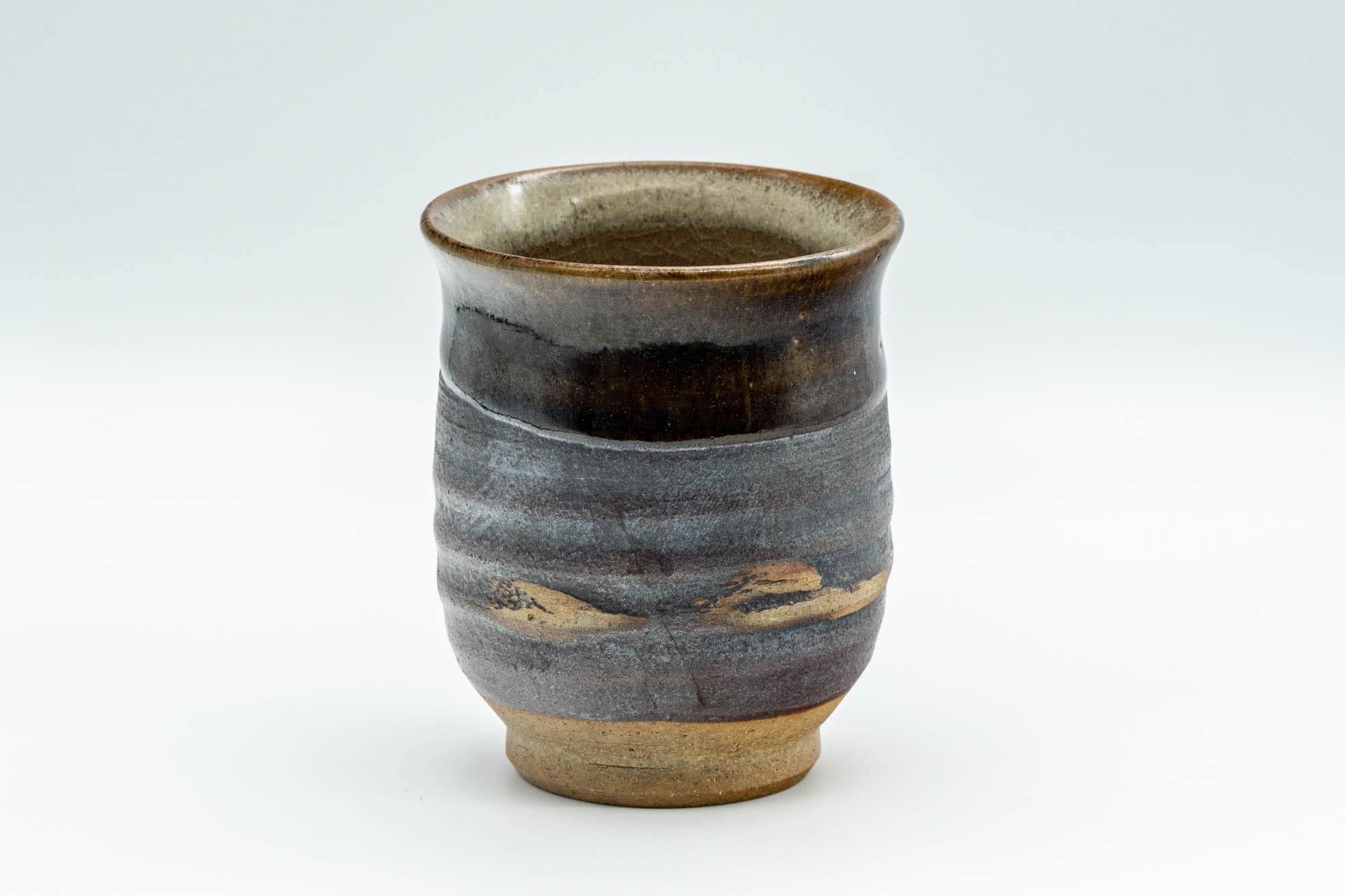 Japanese Teacup - Brown Glossy and Matte Glazed Yunomi - 150ml