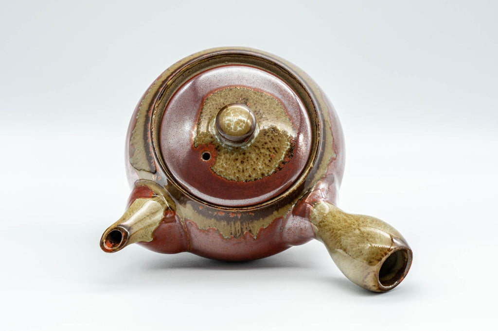 Japanese Tea Set - Drip-Glazed Debeso Kyusu Teapot and Yunomi Teacup