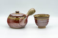 Japanese Tea Set - Drip-Glazed Debeso Kyusu Teapot and Yunomi Teacup