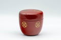 Japanese Natsume - Shippo Red Matcha Tea Caddy  - 100ml