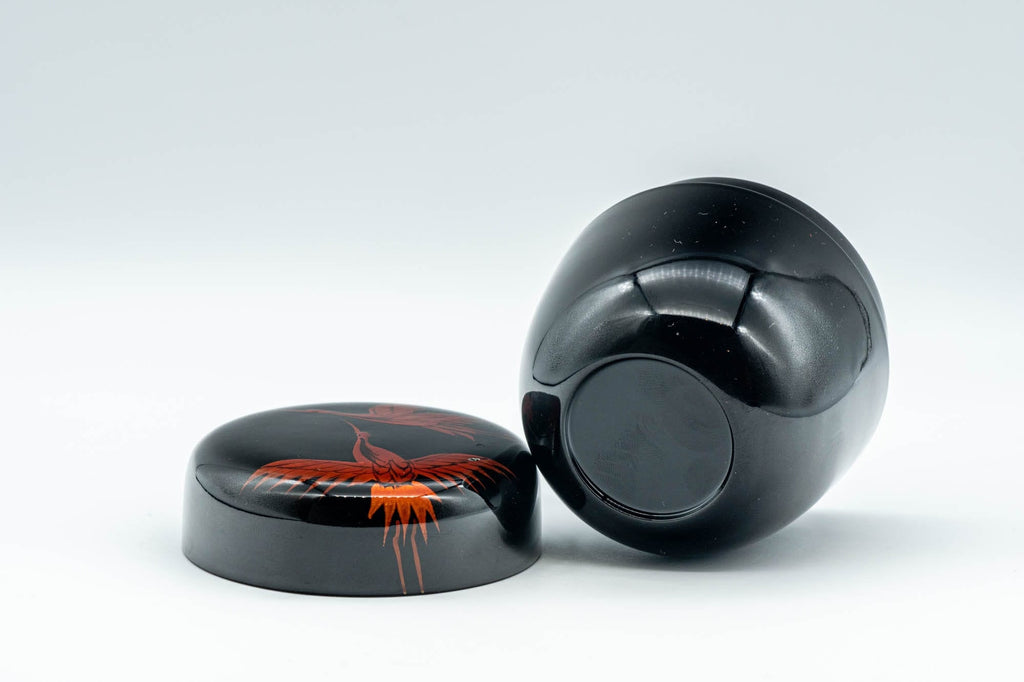 Japanese Natsume - Egrets Lacquer Matcha Tea Caddy - 100ml