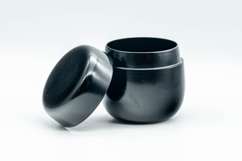 Japanese Natsume - Shiribari Black Lacquer Matcha Tea Caddy - 100ml