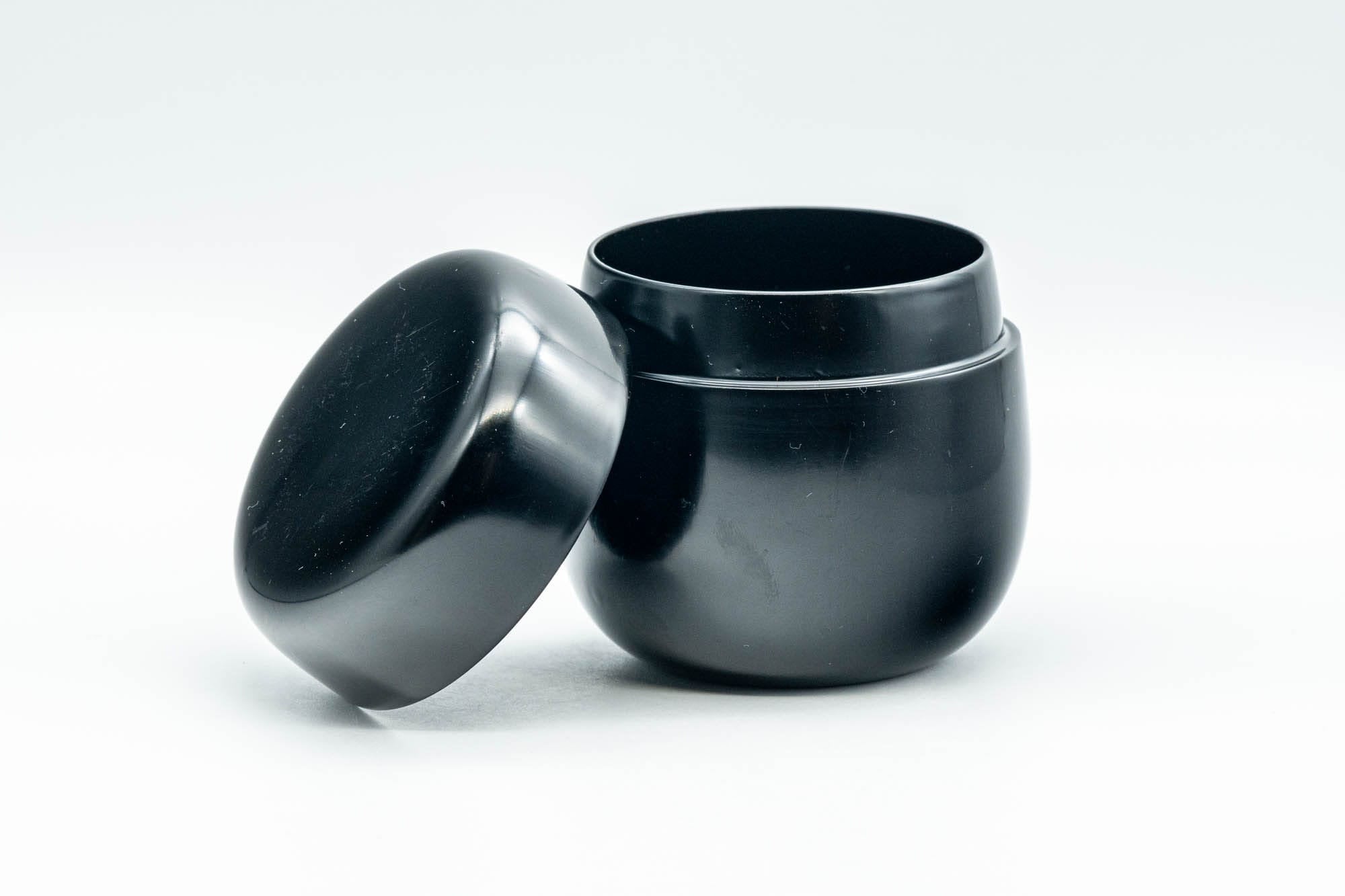 Japanese Natsume - Shiribari Black Lacquer Matcha Tea Caddy - 100ml
