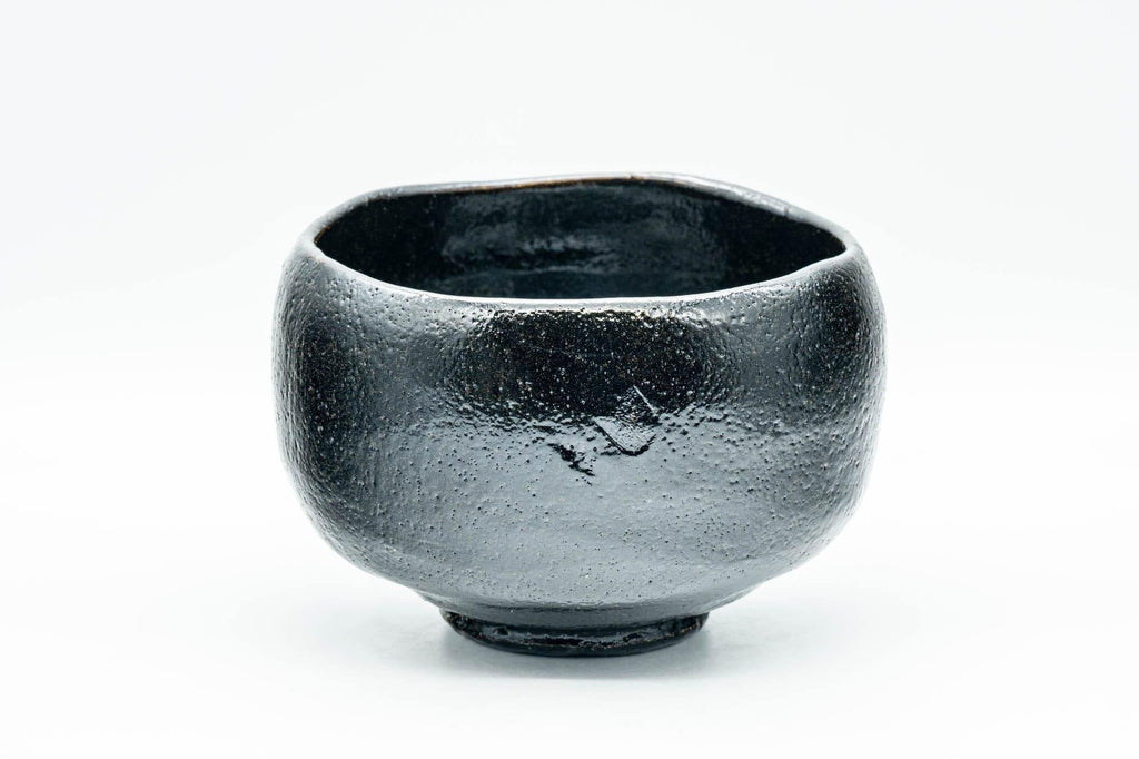 Japanese Matcha Bowl - Usagi Bunny Rabbits Black Raku Chawan - 400ml