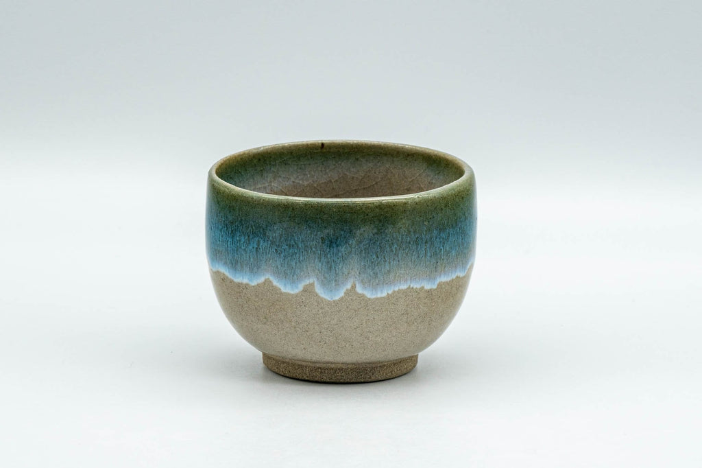 Japanese Teacup - Turquoise Glazed Agano-yaki Yunomi  - 90ml
