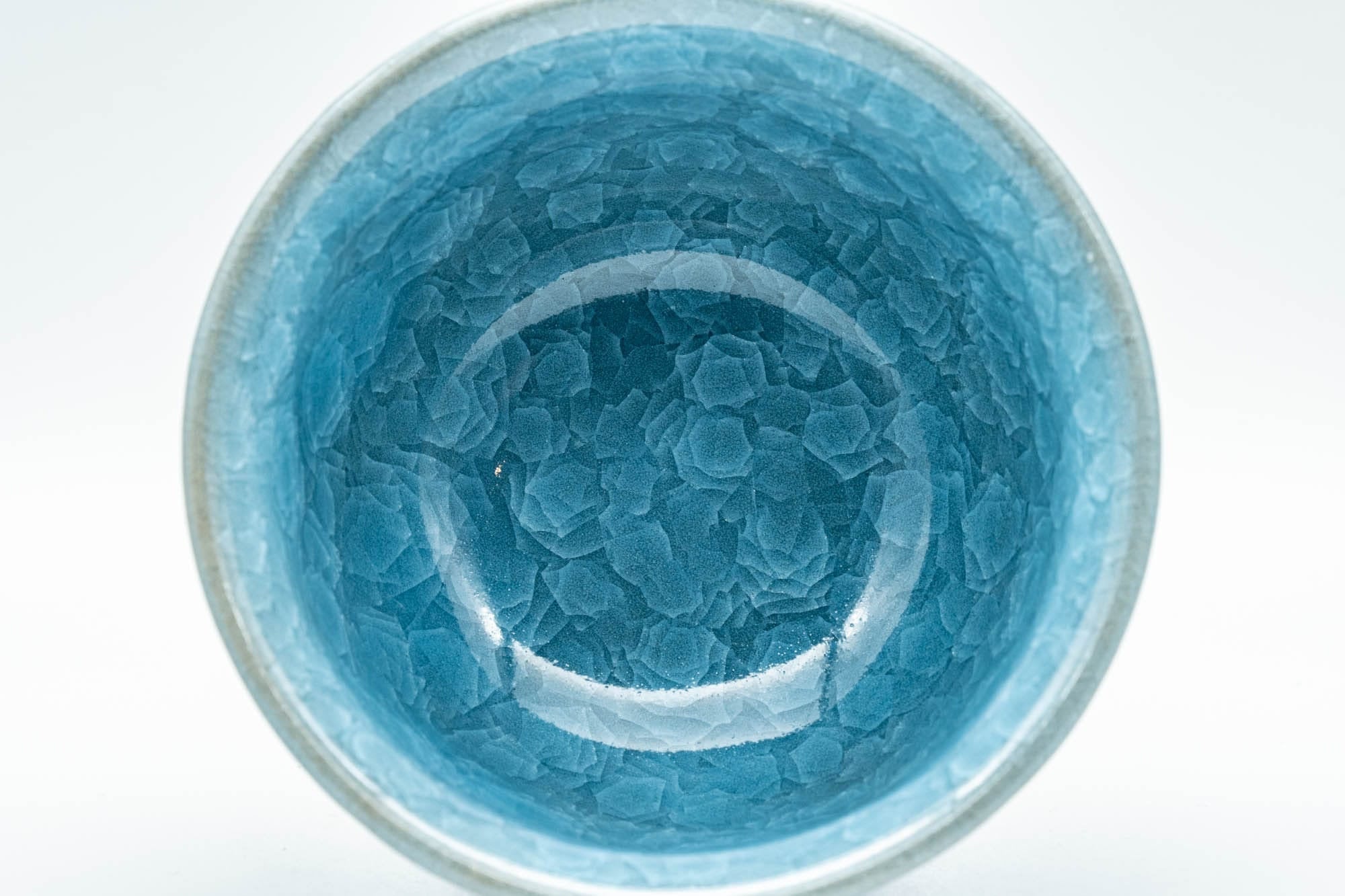 Japanese Teacup - 橘吉 Blue Snowflake Celadon Glazed Yunomi - 140ml
