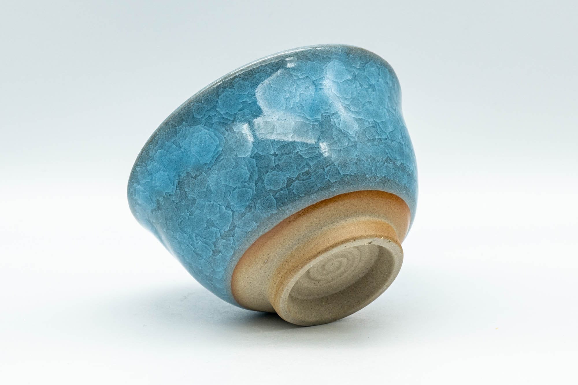 Japanese Teacup - 橘吉 Blue Snowflake Celadon Glazed Yunomi - 140ml