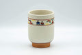 Japanese Teacup - Prancing Deer and Villagers White Glazed Yunomi - 200ml