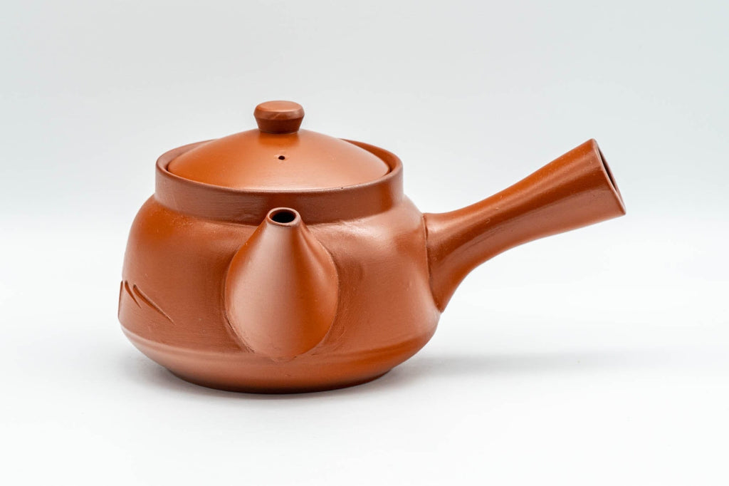 Japanese Tea Set - Bamboo Tokoname-yaki Debeso Kyusu Teapot with 5 Yunomi Teacups