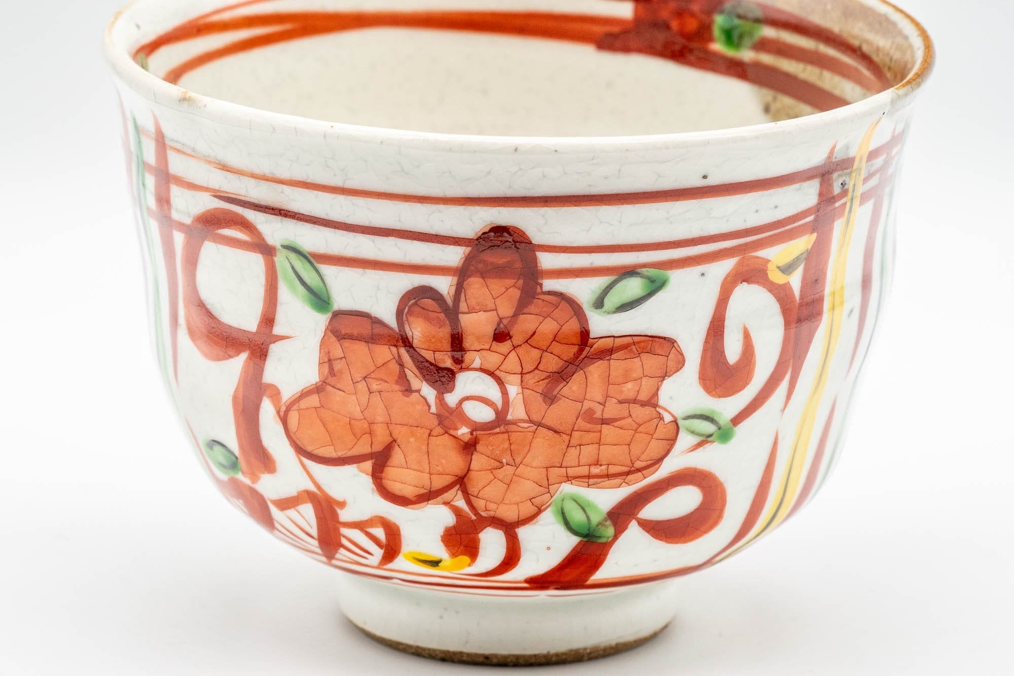 Japanese Matcha Bowl - Floral Ido-gata Chawan - 500ml