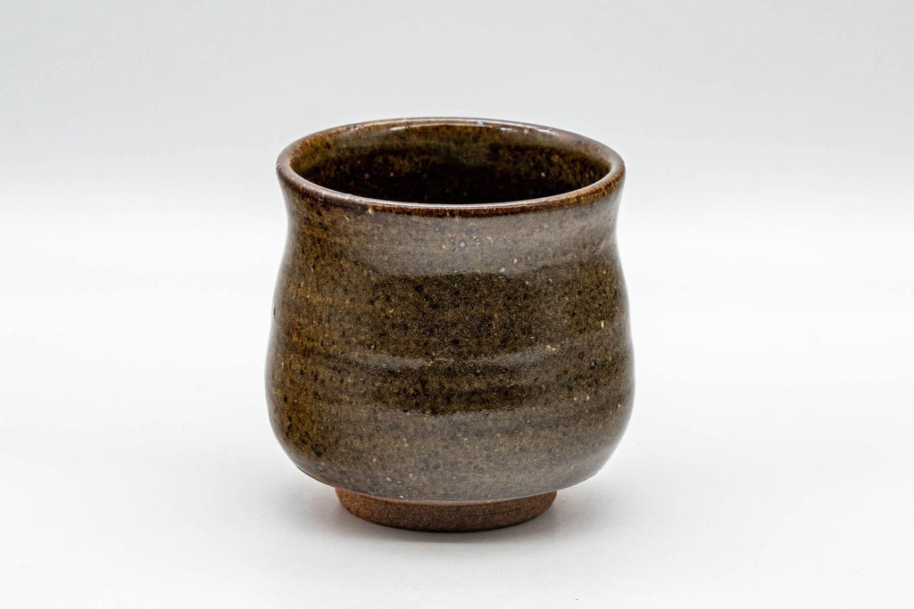Japanese Teacup - Brown Glazed Tulip-Shaped Yunomi - 170ml