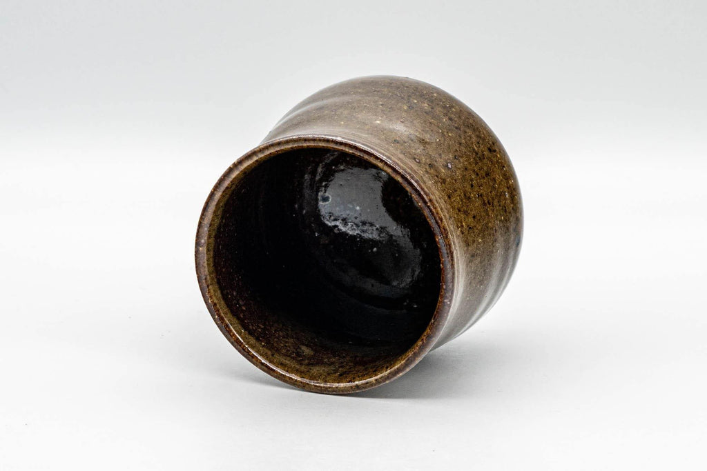 Japanese Teacup - Brown Glazed Tulip-Shaped Yunomi - 170ml